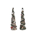 Christmas Tree DKD Home Decor Natural Red Metal Green (14 x 14 x 51 cm) (2 Units)