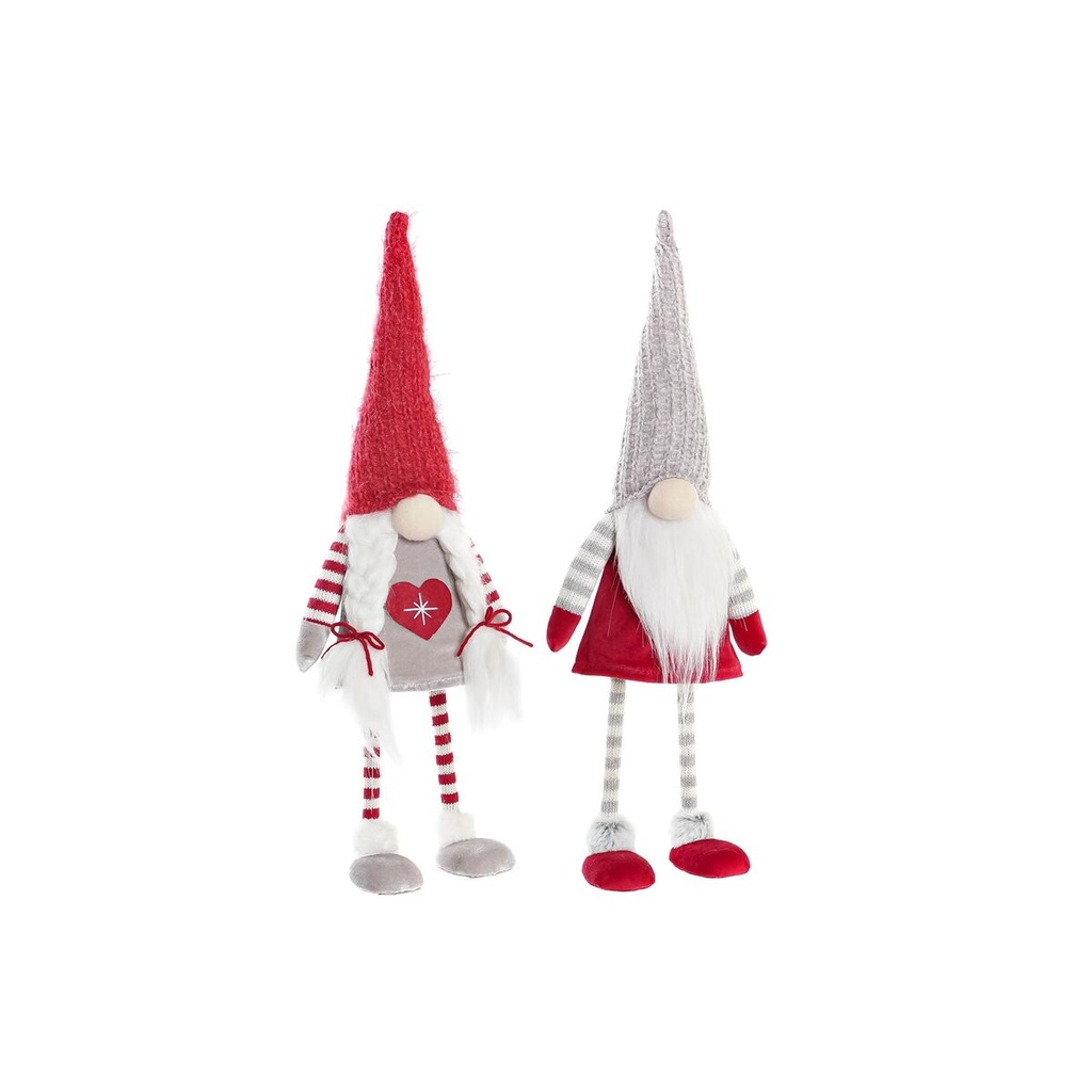 Figura Decorativa DKD Home Decor Navidad Gnomo Poliéster (15 x 12 x 55 cm) (2 Unidades)