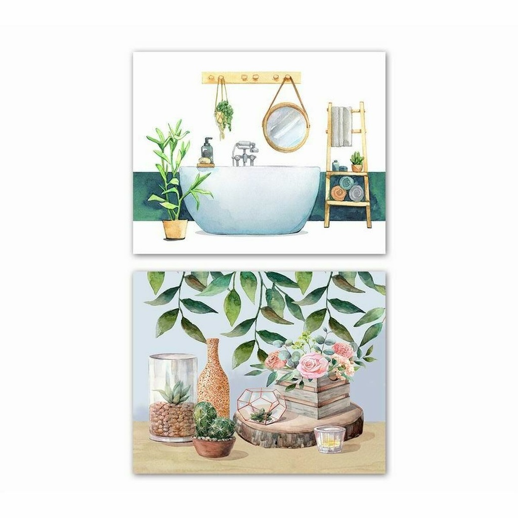 Lienzo DKD Home Decor Lienzo Madera MDF 50 x 1,8 x 40 cm