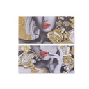 Canvas DKD Home Decor Canvas MDF Wood 80 x 2 x 40 cm