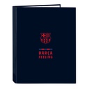 Ring binder F.C. Barcelona Navy Blue A4 (26.5 x 33 x 4 cm)