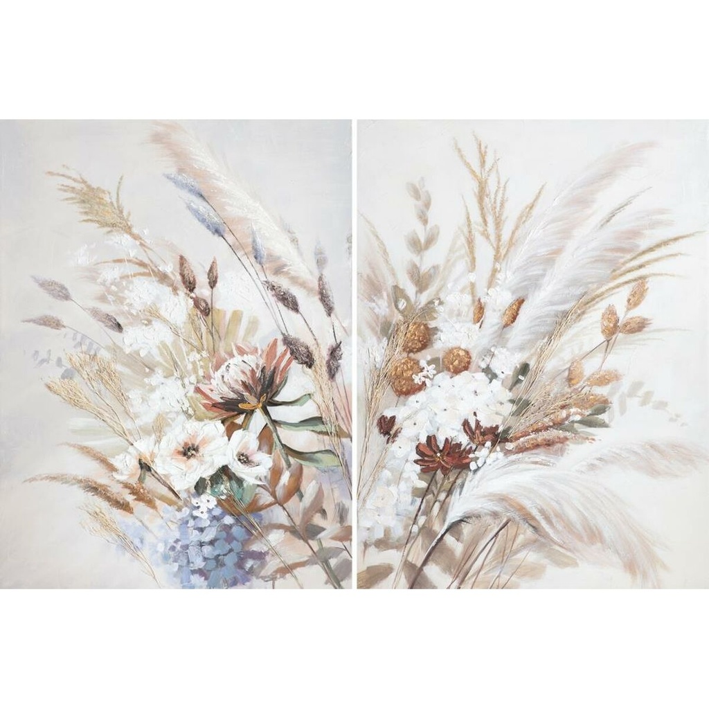 Canvas DKD Home Decor Pinewood Canvas 90 x 3,7 x 120 cm