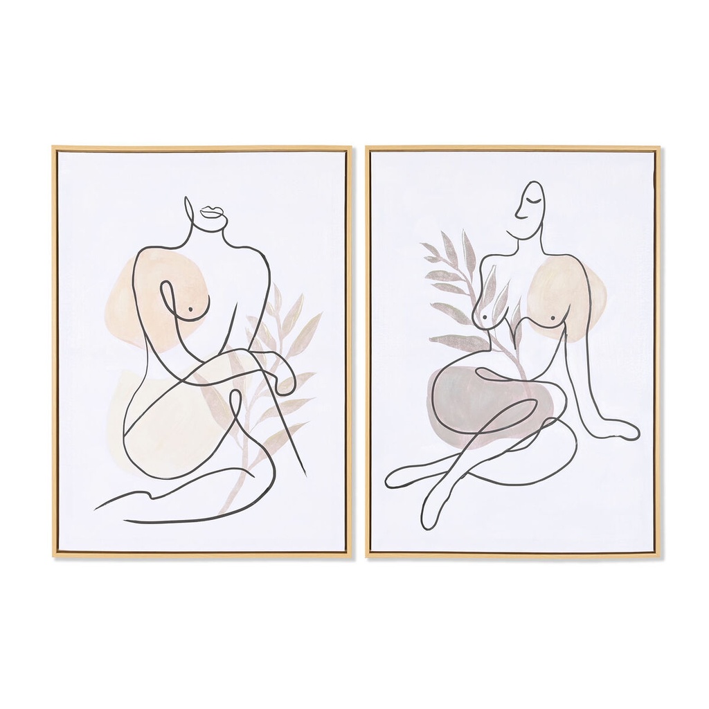 Lienzo DKD Home Decor Poliestireno Lienzo 50 x 3,5 x 70 cm