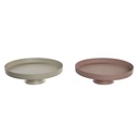 Centerpiece DKD Home Decor Beige Pink Iron 31 x 31 x 9 cm (2 Units)