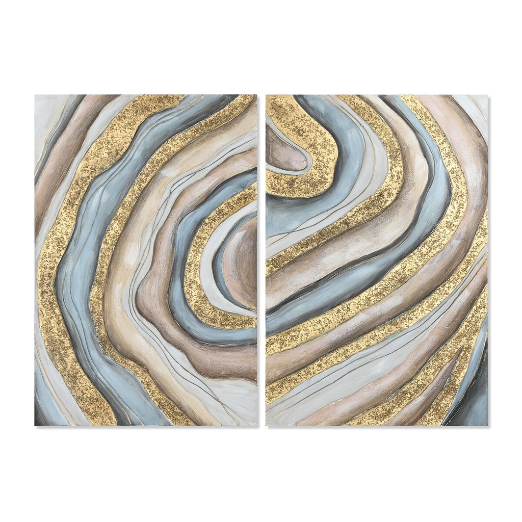 Lienzo Home ESPRIT Lienzo Madera MDF 80 x 3 x 120 cm