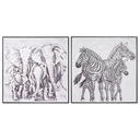 Lienzo Home ESPRIT Poliestireno Lienzo 100 x 3,5 x 100 cm