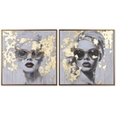 Canvas Home ESPRIT polystyrene Canvas 70 x 3,5 x 70 cm