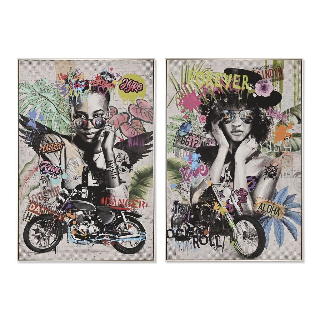 Canvas Home ESPRIT polystyrene Canvas 80 x 3,5 x 120 cm