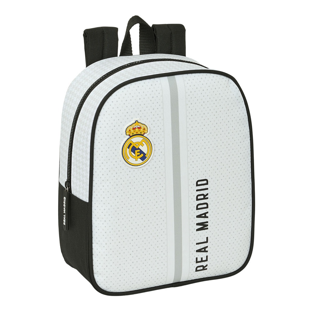 Mochila Infantil Real Madrid C.F. 24/25 Blanco Gris 22 x 27 x 10 cm