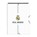 Carpeta de anillas Real Madrid C.F. Blanco Gris A4 26 x 33.5 x 2.5 cm