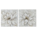 Canvas Home ESPRIT Canvas MDF Wood 80 x 3 x 80 cm