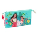 Portatodo Triple Vaiana Azul Beige 22 x 12 x 3 cm