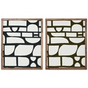 Painting Home ESPRIT Cotton Acacia 60 x 3 x 75 cm