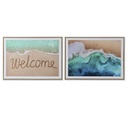 Canvas Home ESPRIT polystyrene Canvas 72,5 x 3 x 52,5 cm