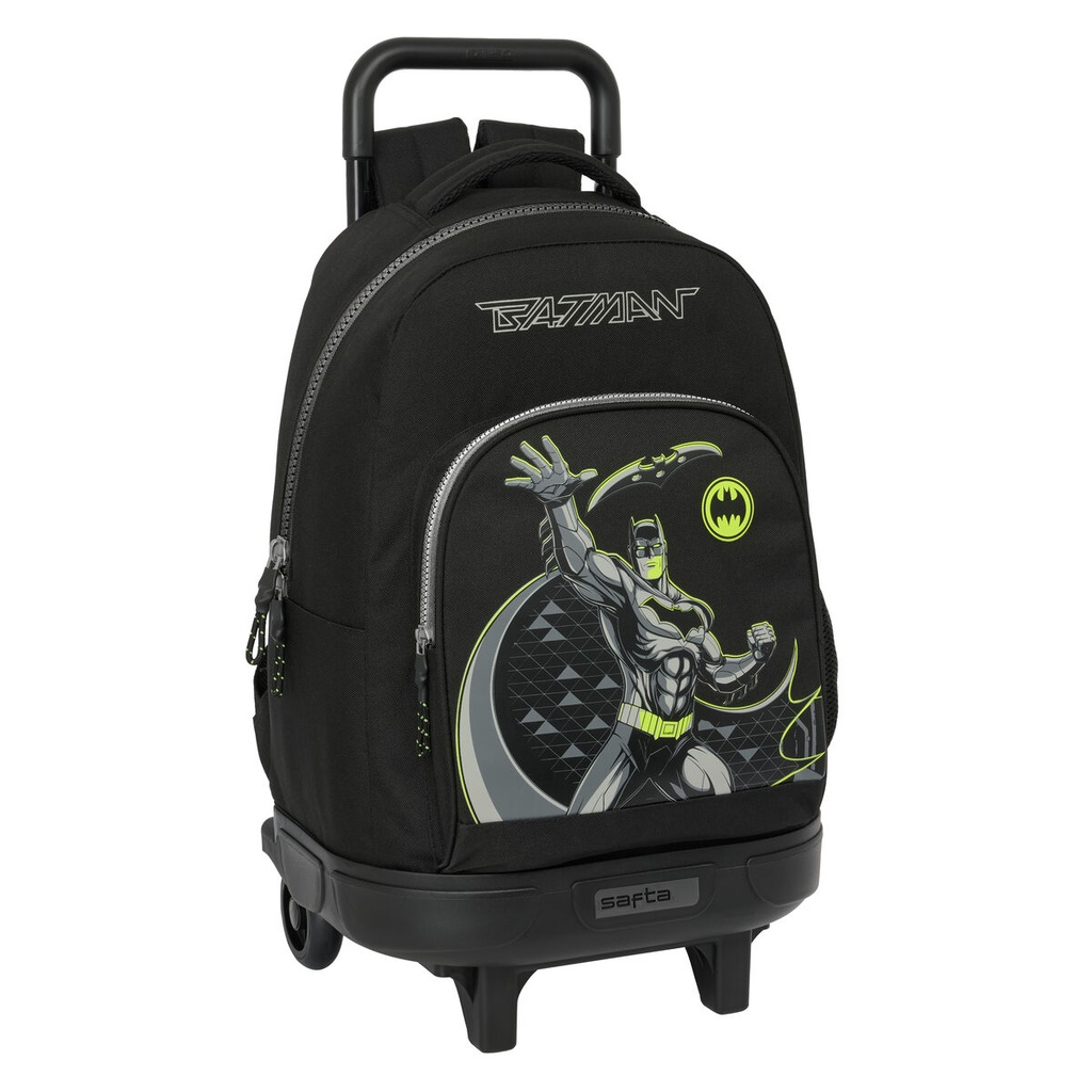 School Rucksack with Wheels Batman Game over Black 33 x 45 x 22 cm