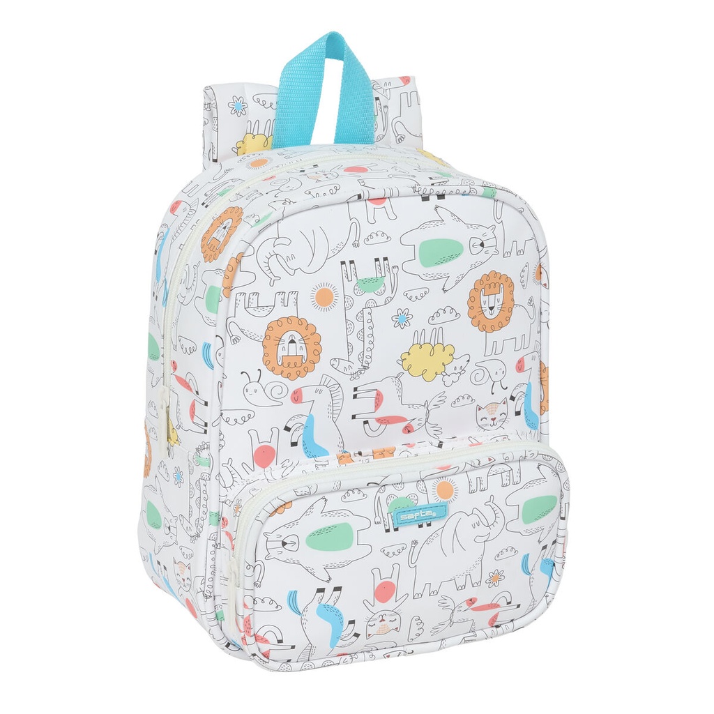 School Bag Safta Zoo Beige 22 x 27 x 10 cm