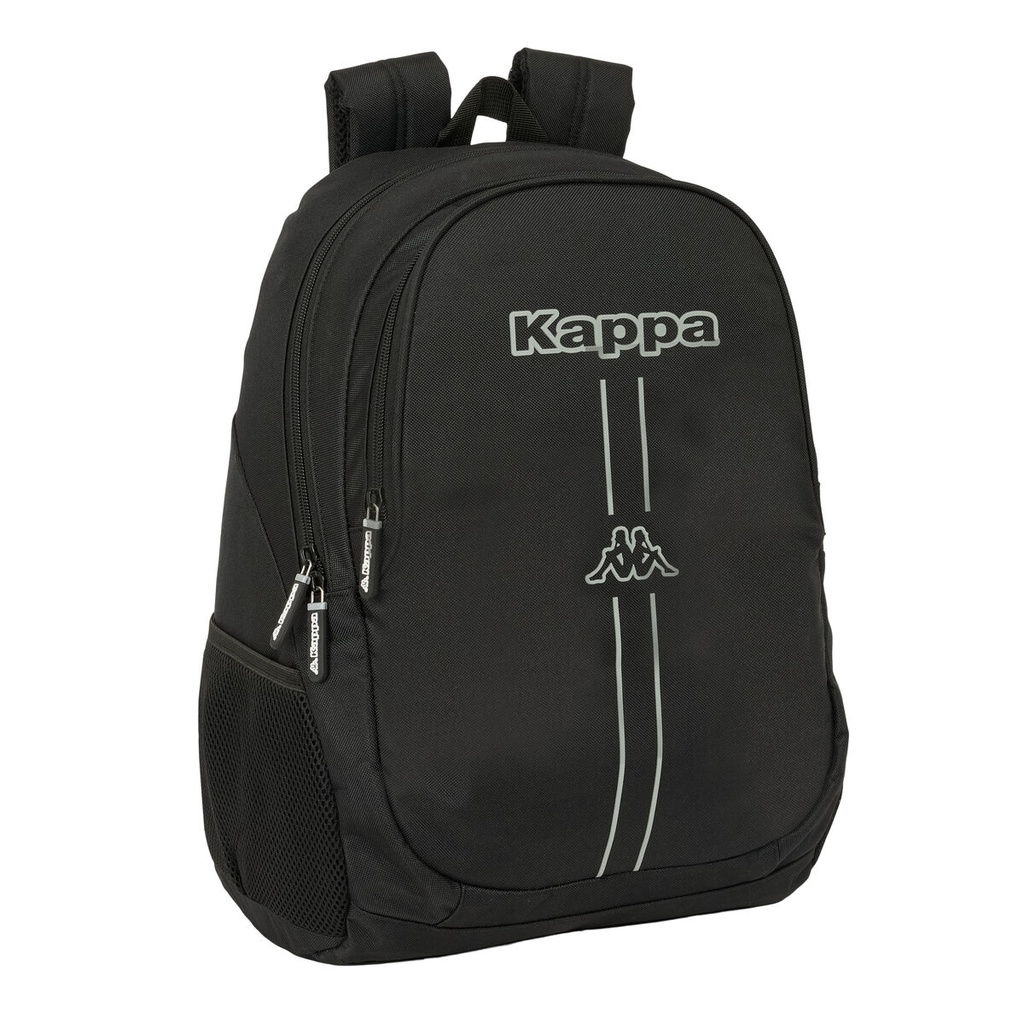 School Bag Kappa Dark Black 32 x 44 x 16 cm