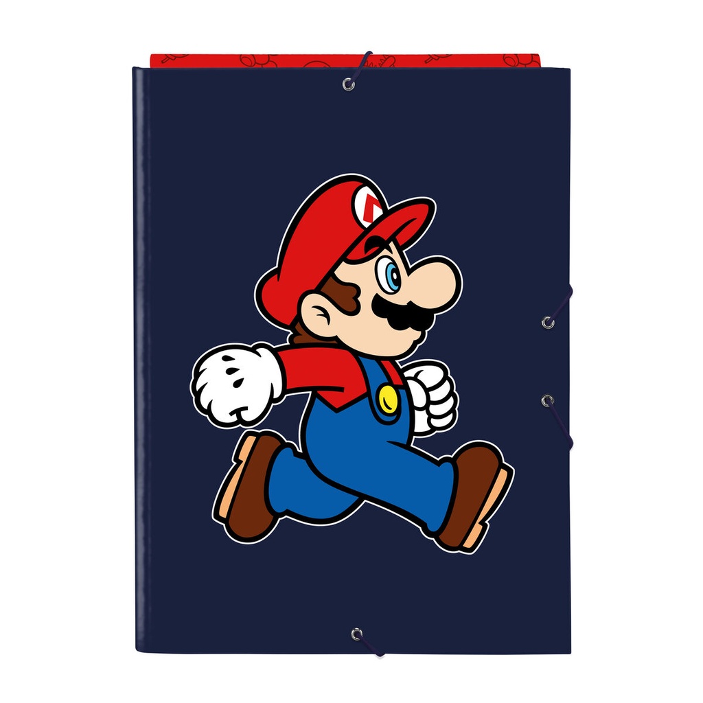 Carpeta de anillas Super Mario Trick Rojo Azul oscuro A4 26 x 33.5 x 2.5 cm