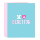 Ring binder Benetton Unique Pink Turquoise A4 27 x 33 x 6 cm