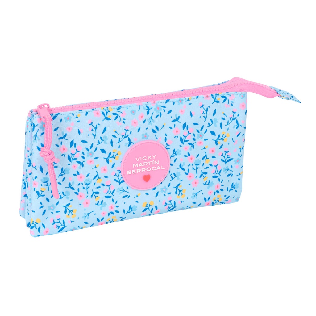 Triple Carry-all Vicky Martín Berrocal Paraíso Pink Light Blue 22 x 12 x 3 cm