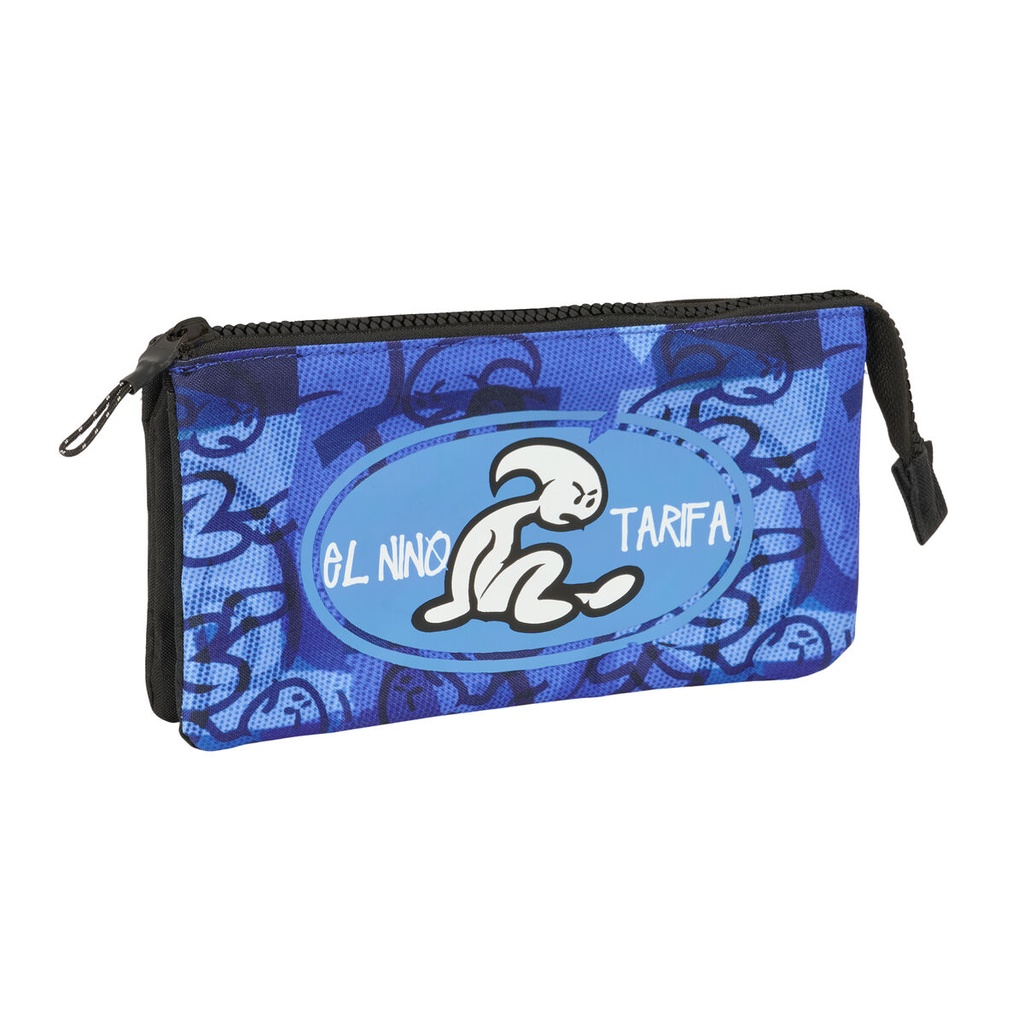 Portatodo Triple El Niño Roller Azul Negro 22 x 12 x 3 cm