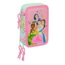 School Case with Accessories Disney Princess Bloom Pink Aquamarine 12,5 x 19,5 x 5,5 cm 37 Pieces