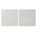 Wall Decoration Home ESPRIT White Modern 80 x 4 x 80 cm (2 Units)