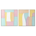 Lienzo Home ESPRIT Poliestireno Lienzo 102 x 4,5 x 102 cm