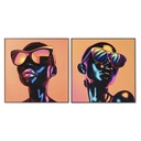 Painting Home ESPRIT Aluminium MDF Wood 80 x 3,5 x 80 cm