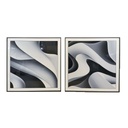 Painting Home ESPRIT Aluminium MDF Wood 80 x 3,5 x 80 cm
