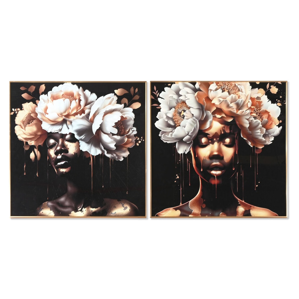 Painting Home ESPRIT Aluminium MDF Wood 80 x 3,5 x 80 cm