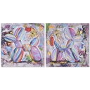 Canvas Home ESPRIT Canvas MDF Wood 80 x 3 x 80 cm