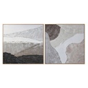 Painting Home ESPRIT Wood Canvas 123 x 4,3 x 123 cm 122,6 X 4,3 X 122,6 CM