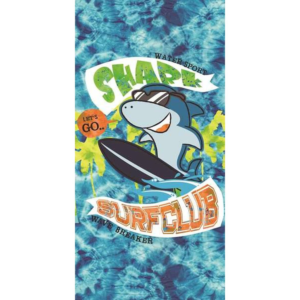 Microfibre Towel Secaneta Sharklub 75 x 150 cm