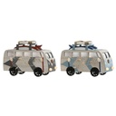 Figura Decorativa Home ESPRIT Azul Blanco Terracota 22 x 7 x 14 cm (2 Unidades)