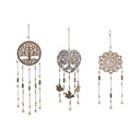 Decorative Figure Home ESPRIT Brown Tree Heart Sun 20 x 20 x 61 cm (3 Units)