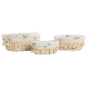 Juego de Cestas Home ESPRIT Mimbre 29 x 22 x 12 cm