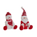 Adorno Navideño DKD Home Decor Blanco Rojo 24 x 14 x 30,5 cm (2 Unidades)