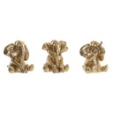 Decorative Figure Home ESPRIT Golden Elephant 13 x 12 x 14 cm (3 Units)