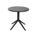 Mesa de Comedor Home ESPRIT Negro Metal Polipropileno 80 x 80 x 75 cm