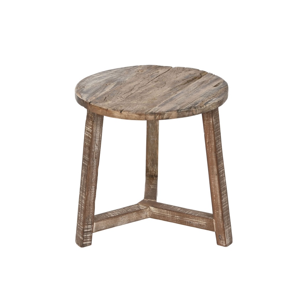 Side table Home ESPRIT White Brown 45 x 45 x 45 cm
