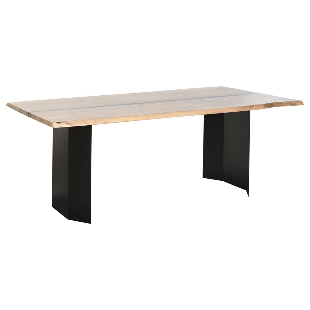 Dining Table Home ESPRIT Metal Acacia 200 x 100 x 76 cm