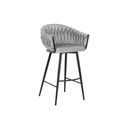 Stool Home ESPRIT Black Grey Metal 58 x 53 x 101 cm
