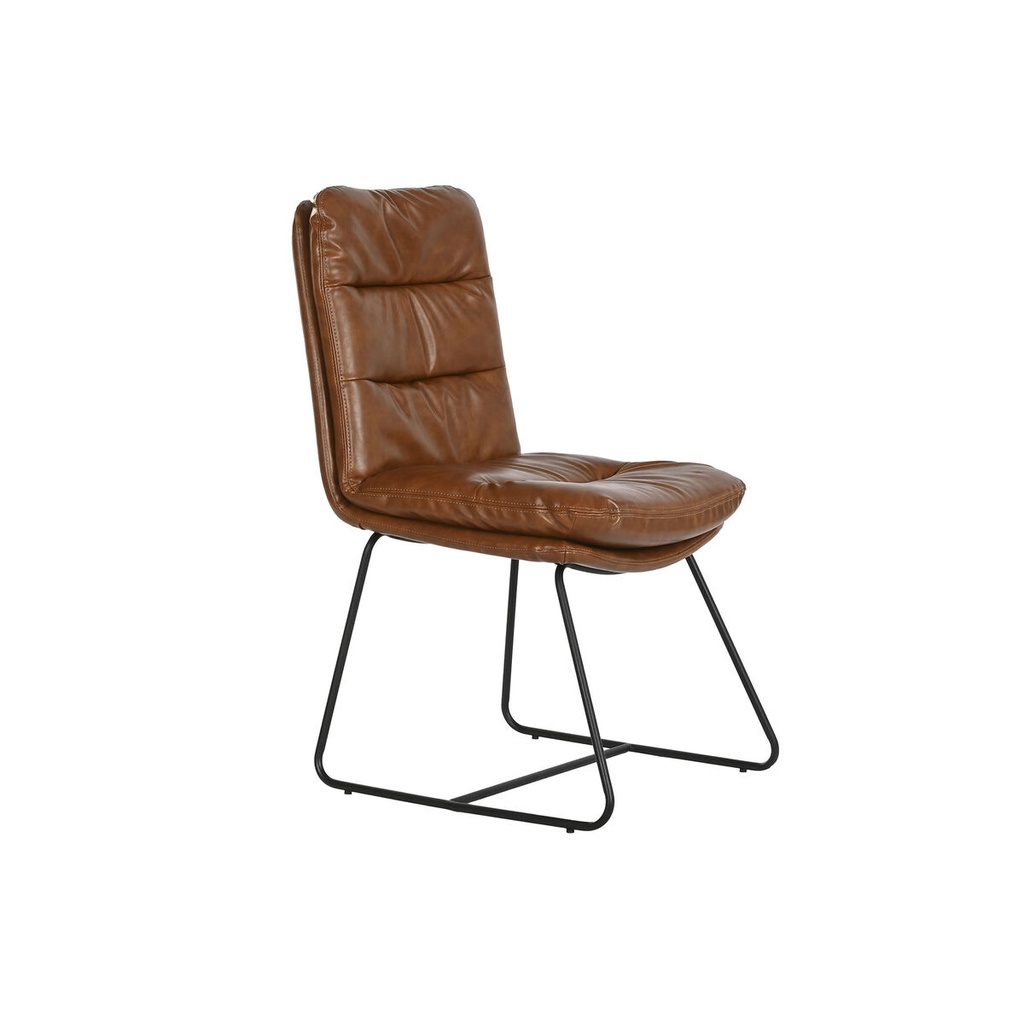 Dining Chair Home ESPRIT Synthetic Leather Metal 71 x 49 x 90 cm