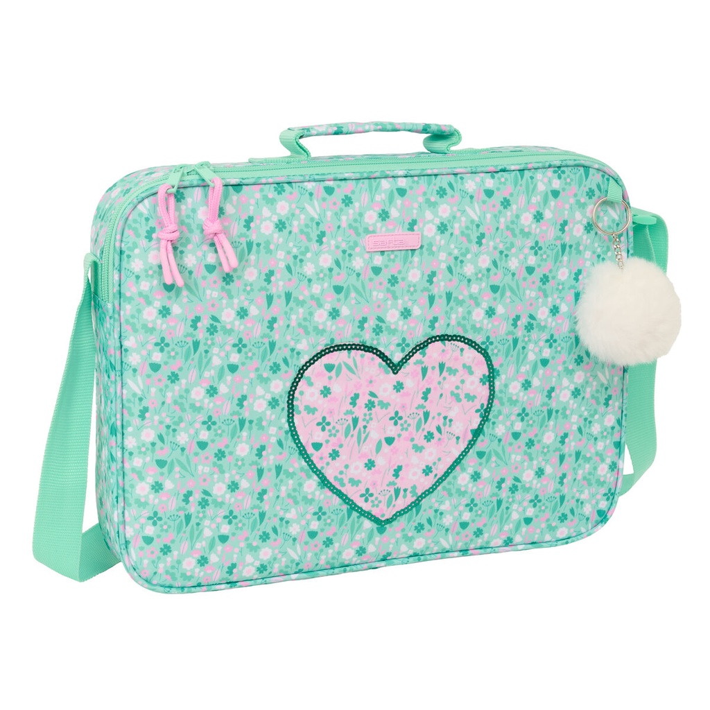 Cartera Escolar Safta Cuore Menta 38 x 28 x 6 cm