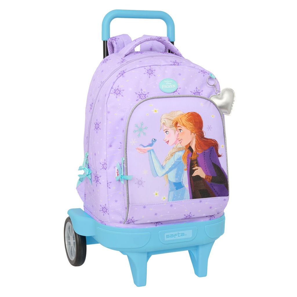 Mochila Escolar con Ruedas Frozen Spirit Lila 33 x 45 x 22 cm