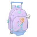 School Rucksack with Wheels Frozen Spirit Lilac 28 x 34 x 10 cm