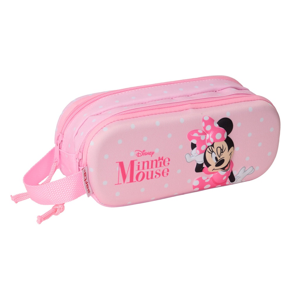 Portatodo Doble Minnie Mouse Rosa 21 x 8 x 6 cm 3D