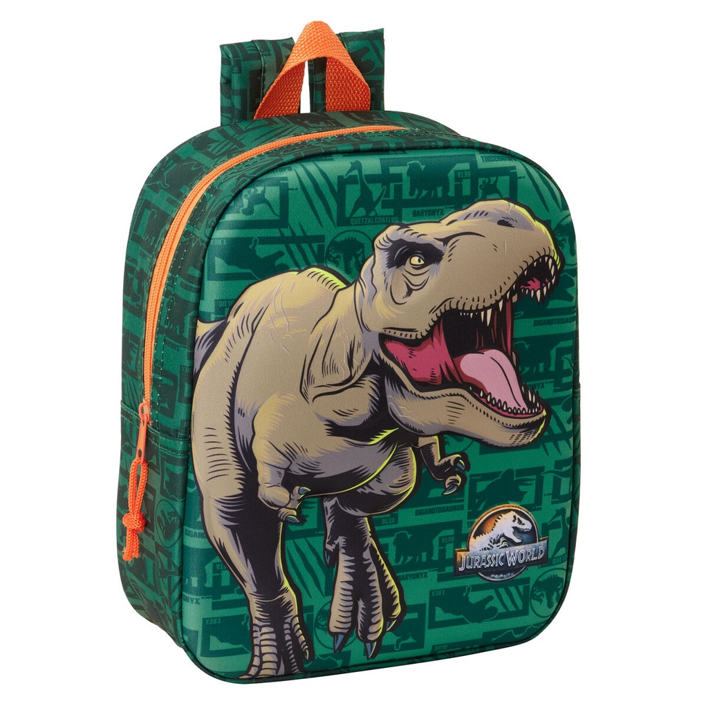 Child bag Jurassic World Dark green 22 x 27 x 10 cm 3D