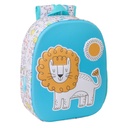 Child bag Safta Blue White 27 x 33 x 10 cm 3D